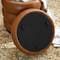 Glitzhome® 19.5" Coffee Brown Upholstered Storage Ottoman